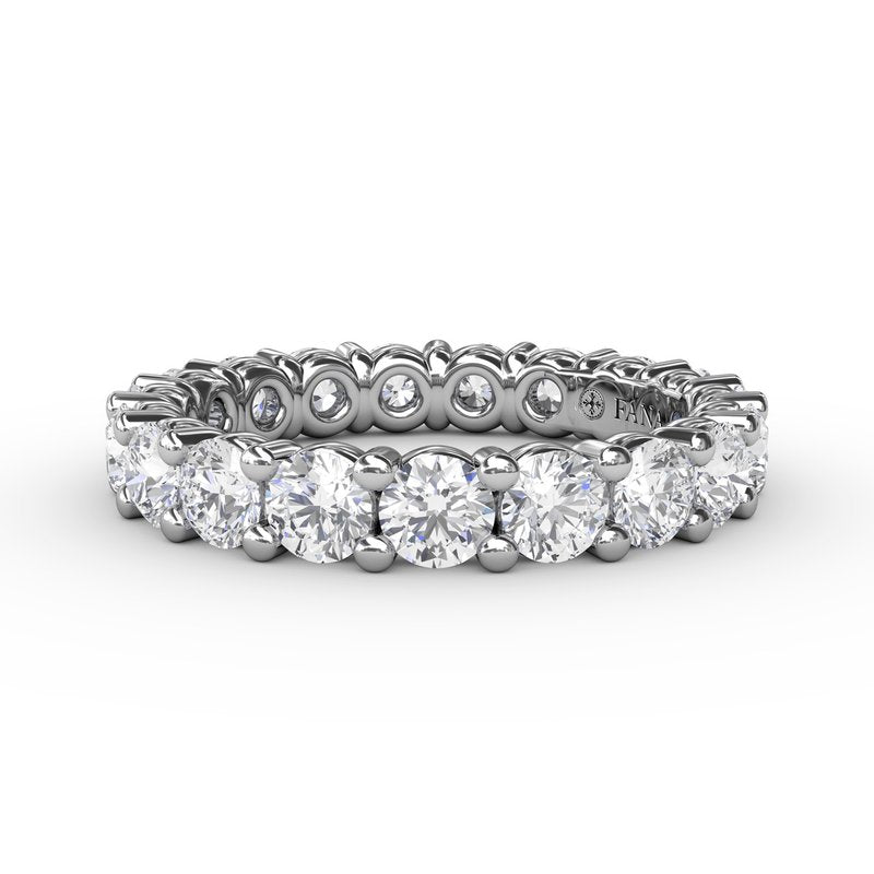 Chunky Shared Prong Eternity Band W6129 - TBird