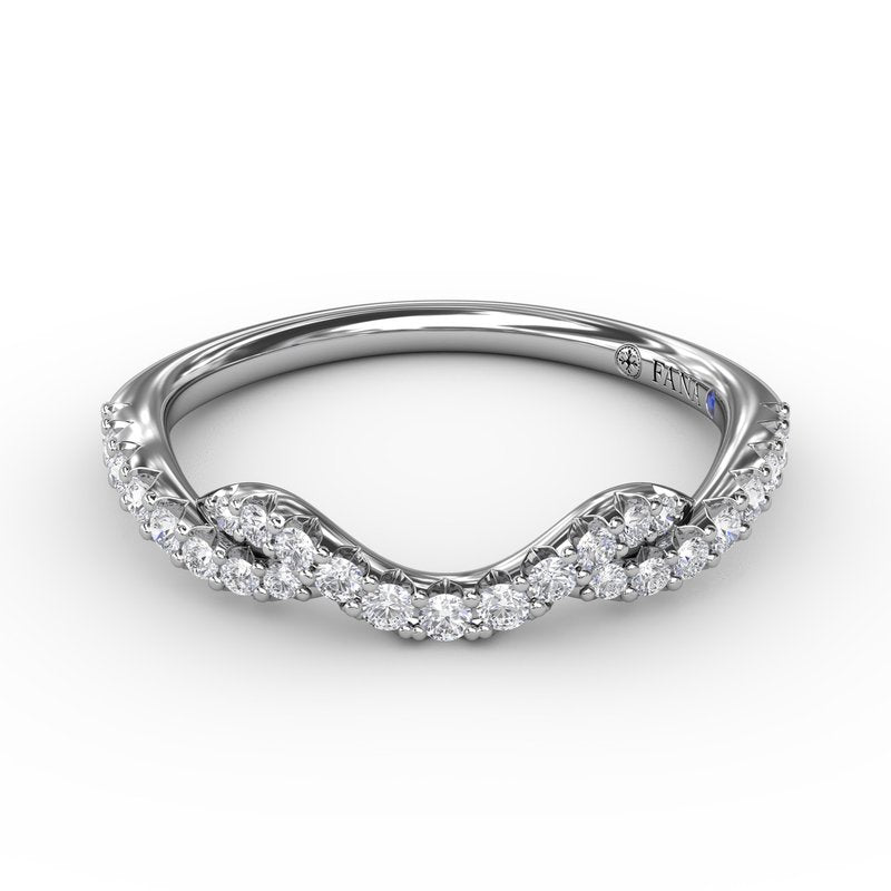 Curved Diamond Ring W7441 - TBird