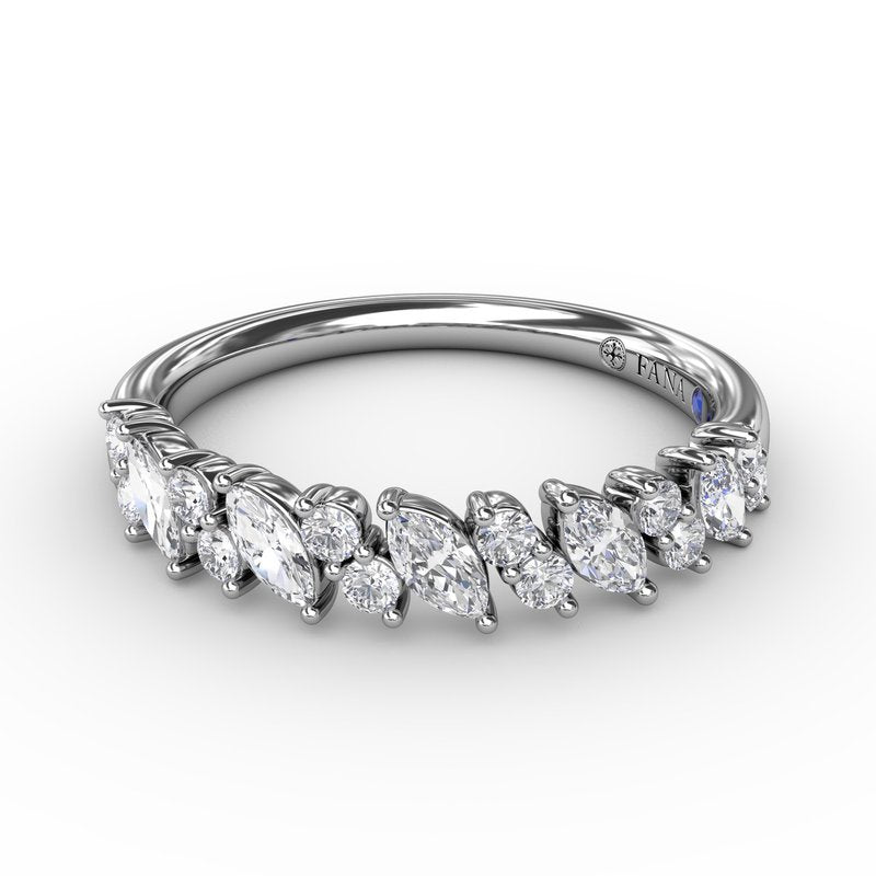 Floating Marquise and Round Diamond Ring W7449 - TBird