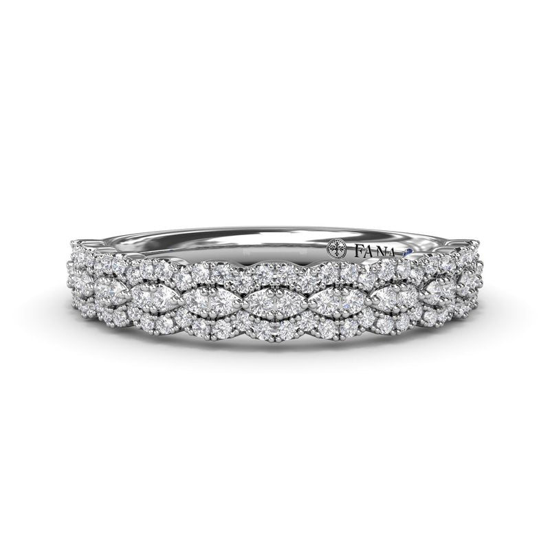 Marquise Shaped Diamond Band W7491 - TBird