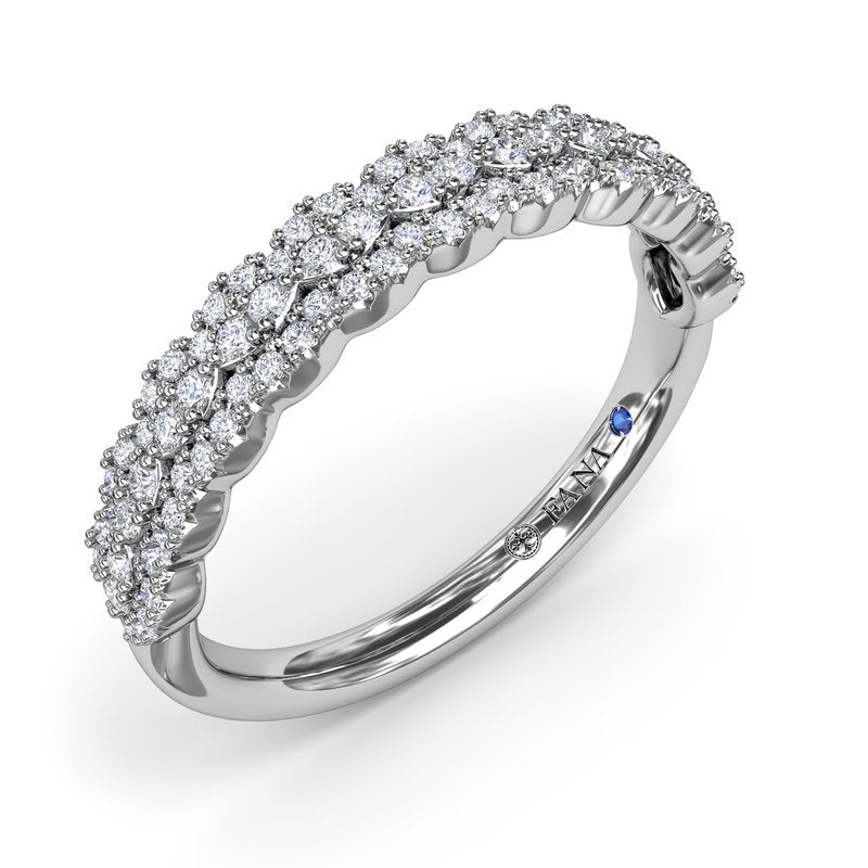 Marquise Shaped Diamond Band W7491 - TBird