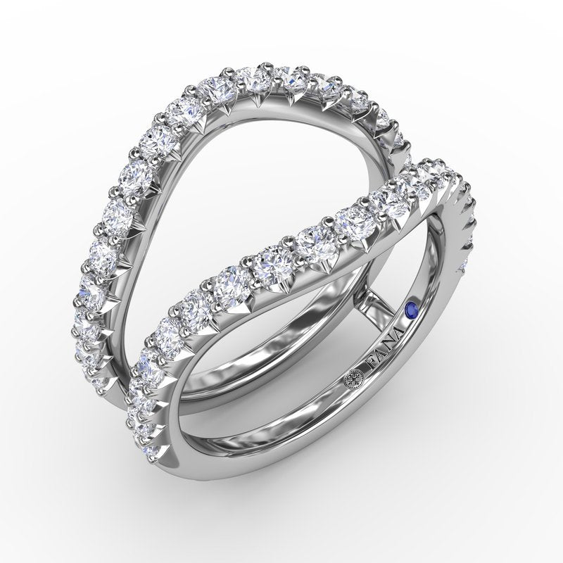 Curved Diamond Insert Ring W8004 - TBird