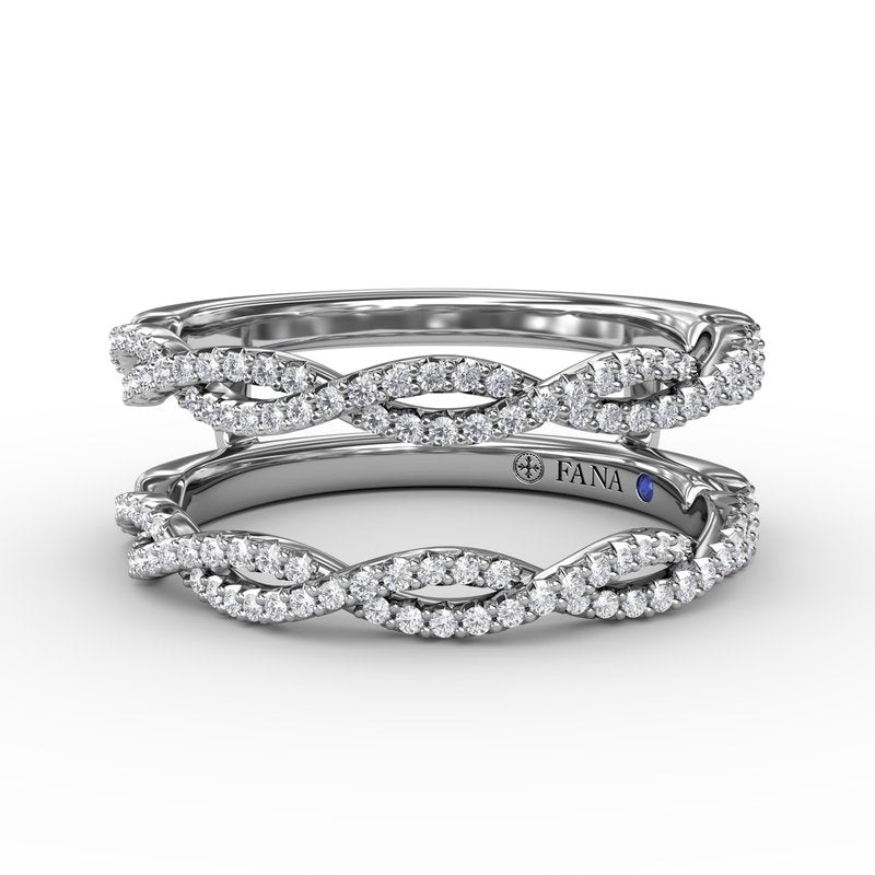 Loose Twist Diamond Insert Ring W8006 - TBird