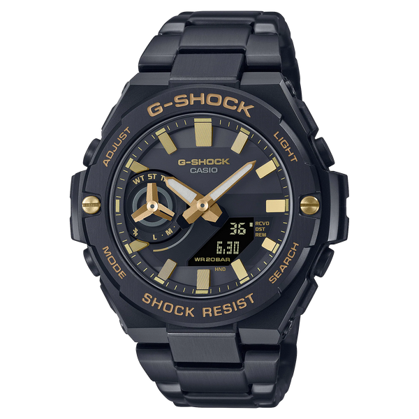 G-Shock GSTB500BD-1A9 G-STEEL Black and Gold Series Stainless