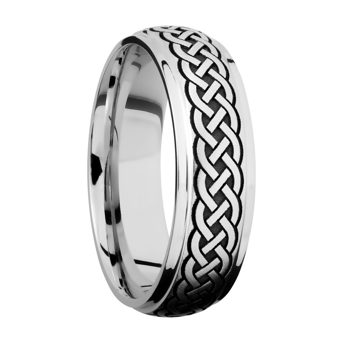 Lashbrook CC7DGE/LCVCELTIC9 ANGLE Cobalt Chrome Wedding Ring or Band