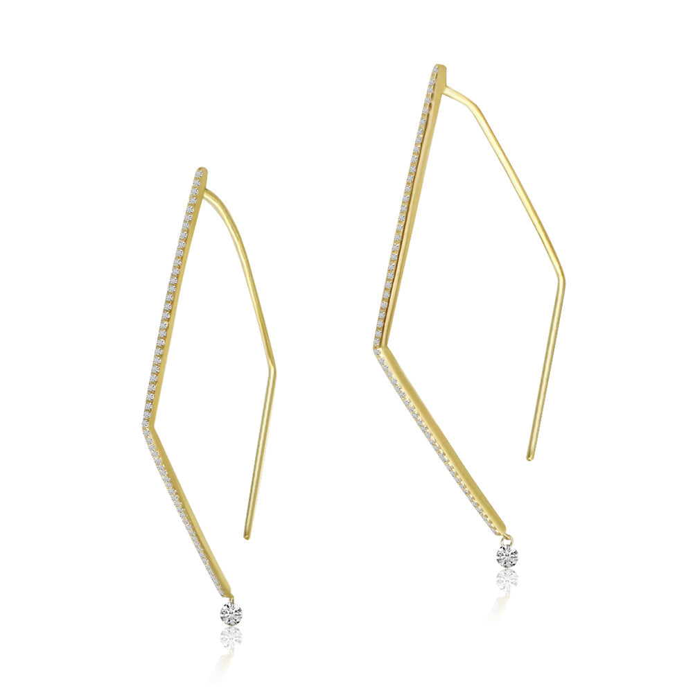 DASHING DIAMOND GEOMETRIC EARRINGS E10141