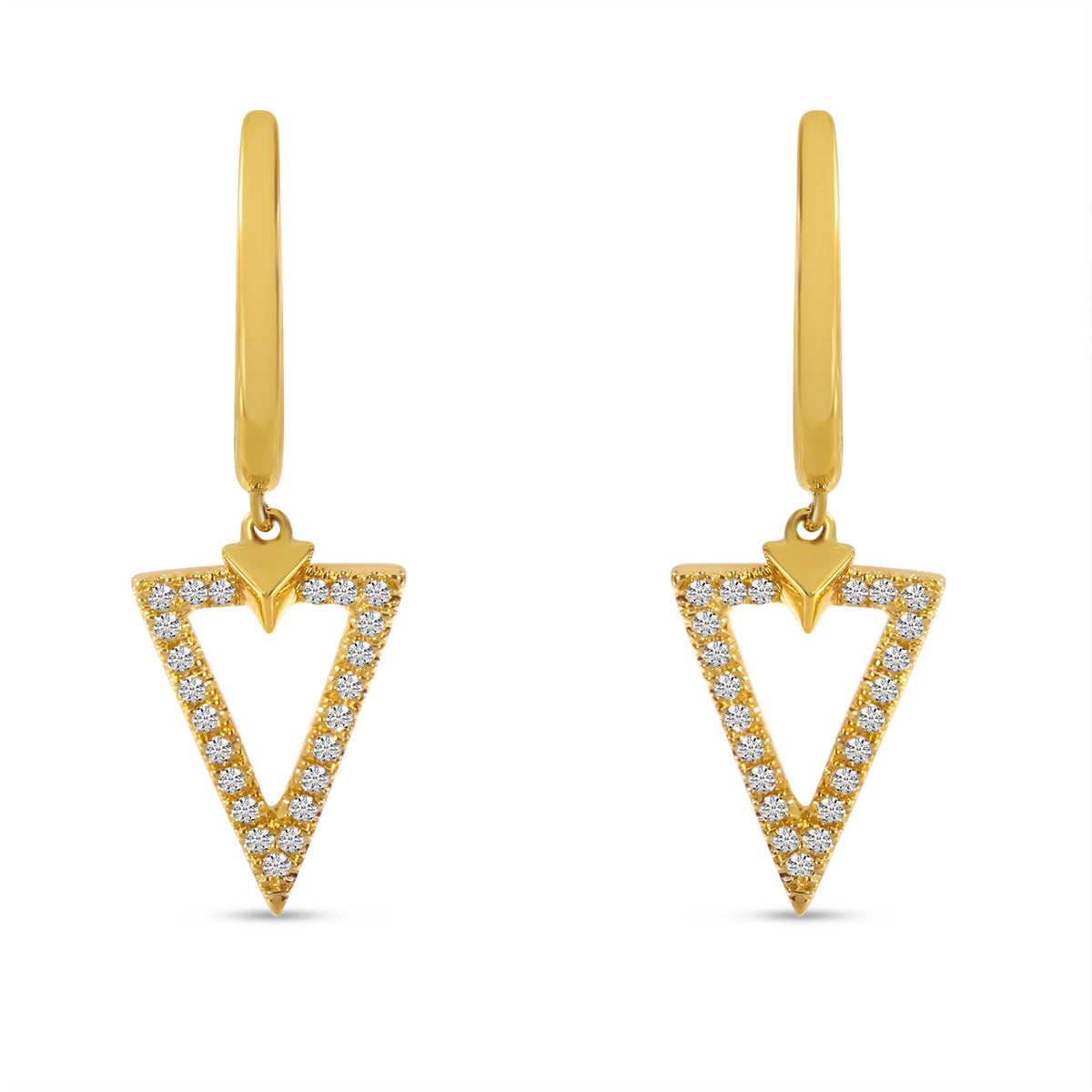 DIAMOND TRIANGLE EARRINGS E10420