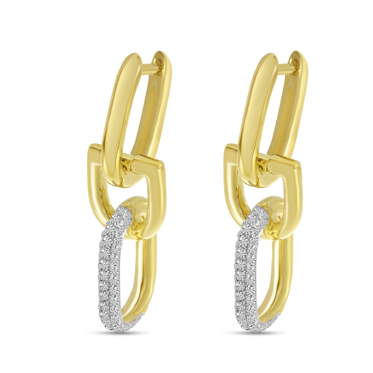 DIAMOND LINK HORSESHOE EARRINGS E10743