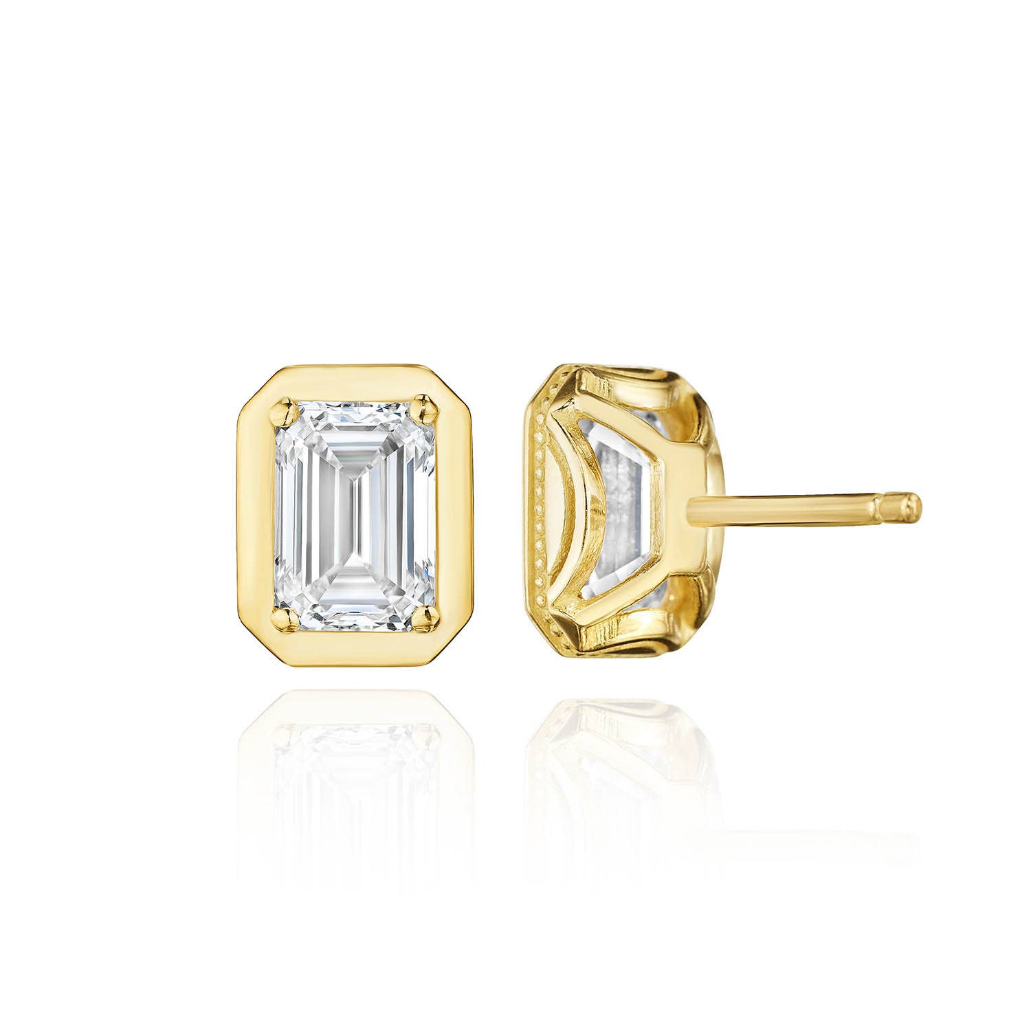 TACORI Allure | Emerald Diamond Stud Earring - 1.5ct FE823EC65X45LDY