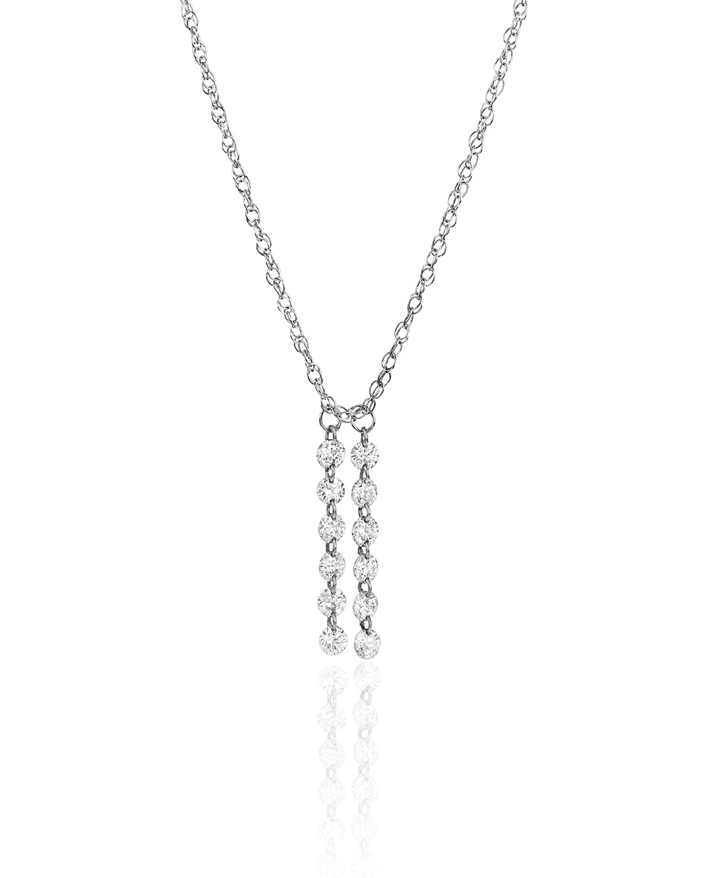 INVISIBLE CHAIN DIAMOND SPARKLE NECKLACE N10000W